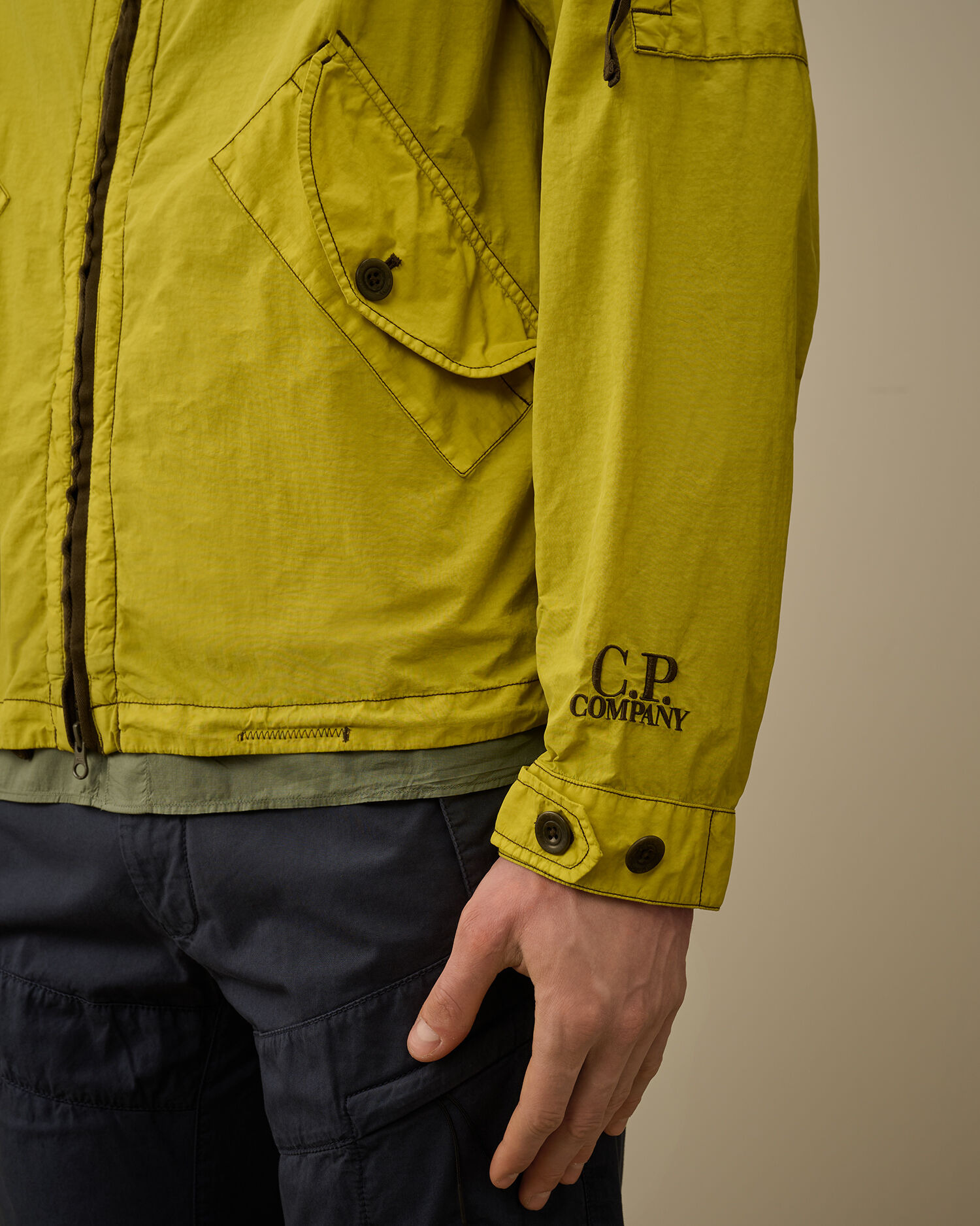 Contrast Flatt Nylon Hooded Jacket - 9