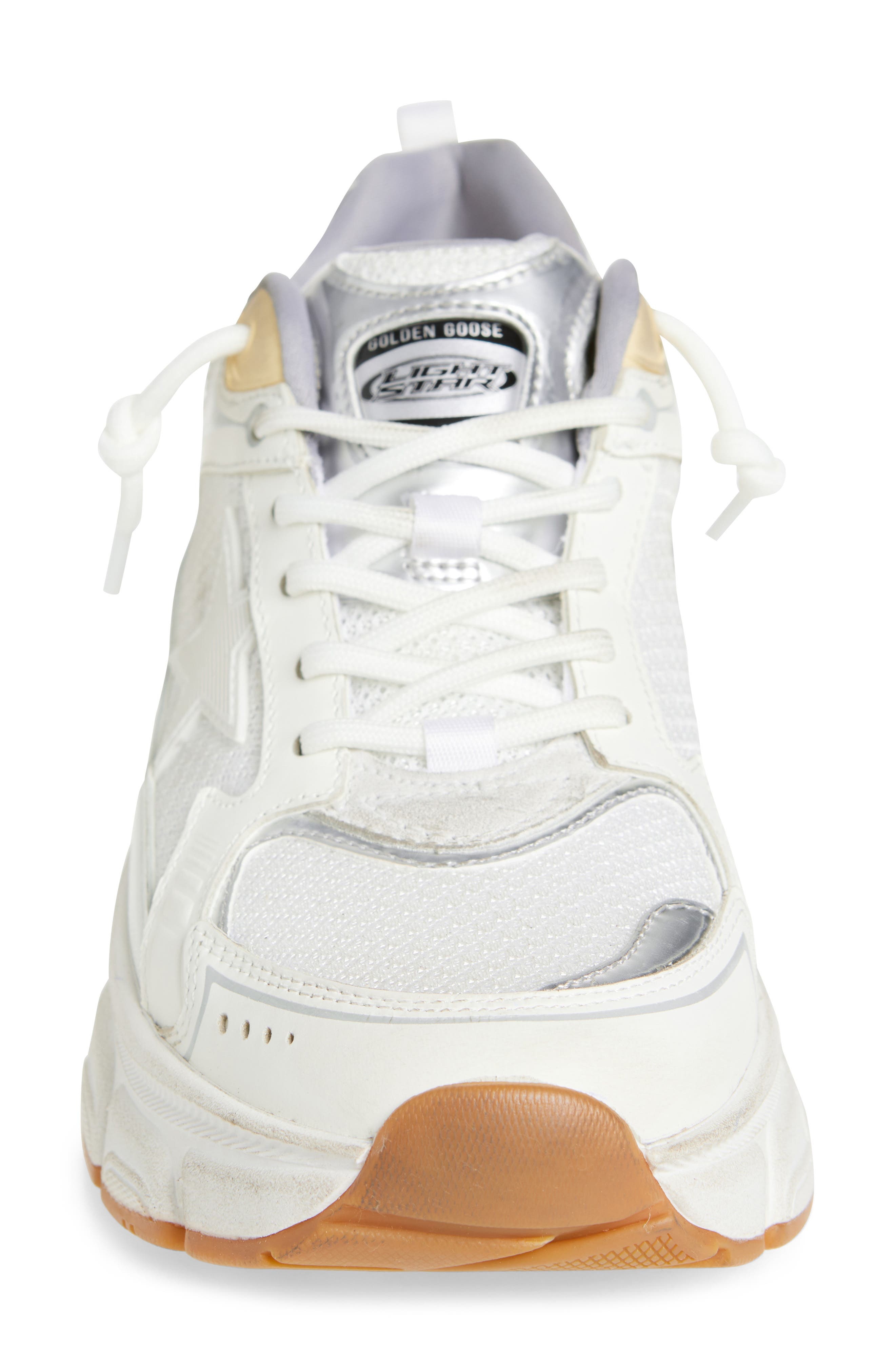 Golden Goose Lightstar Sneaker in White/Gold at Nordstrom - 4