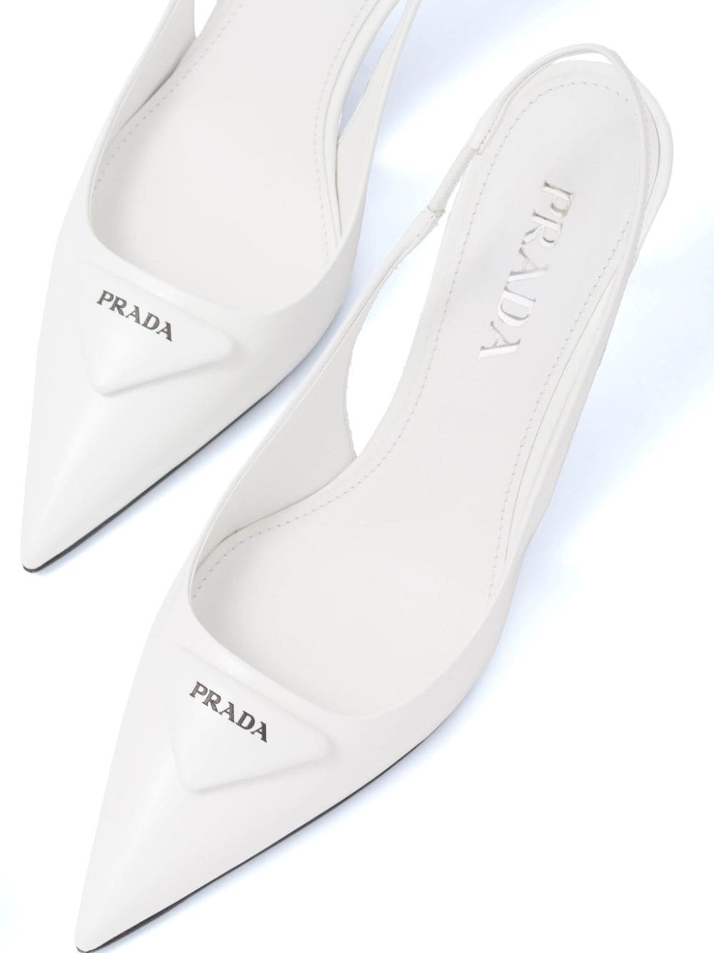 75mm leather slingback pumps - 5