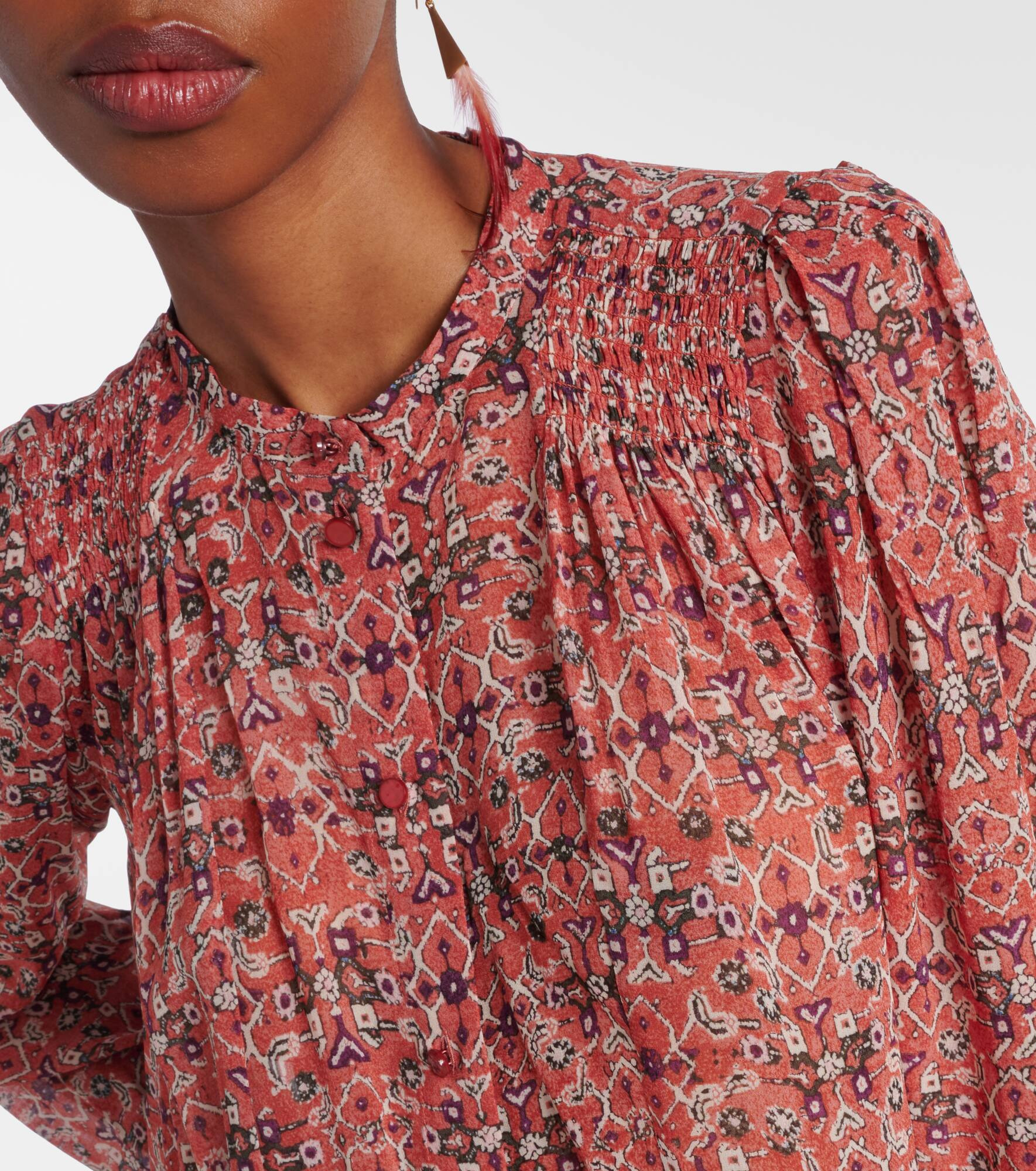 Neolin printed crêpe blouse - 4