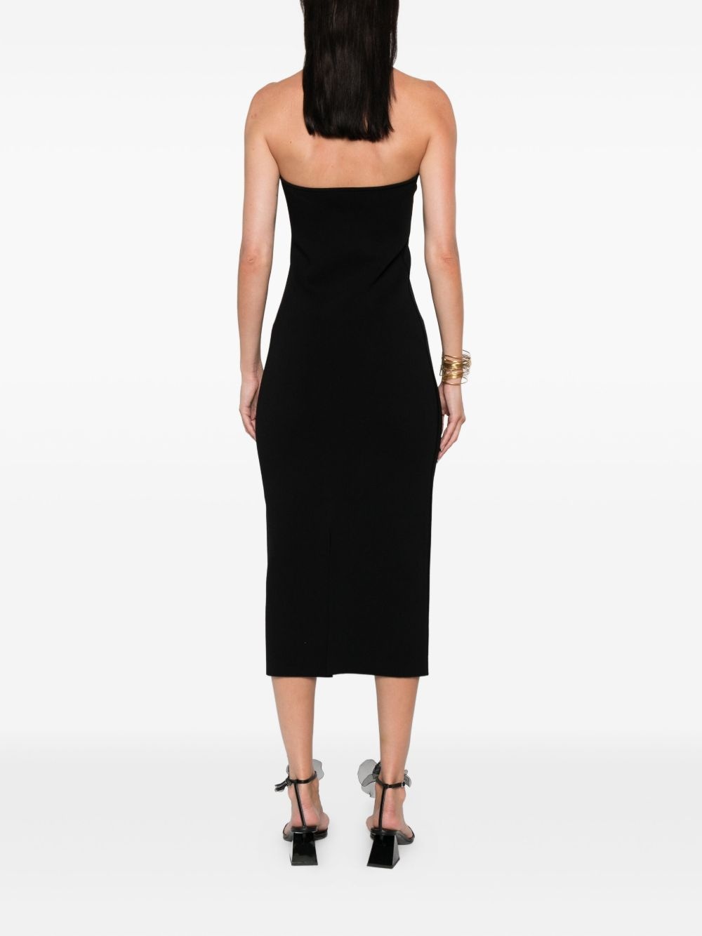 strapless midi dress - 4