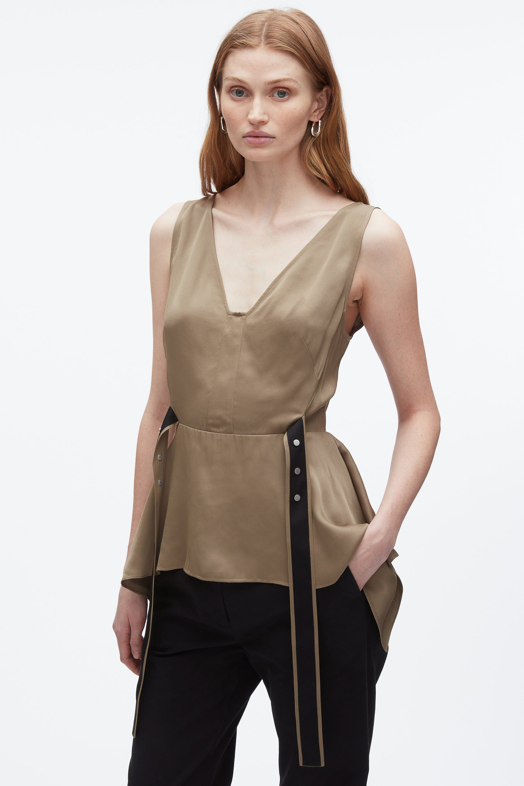 V-Neck Flounce Tank - 6