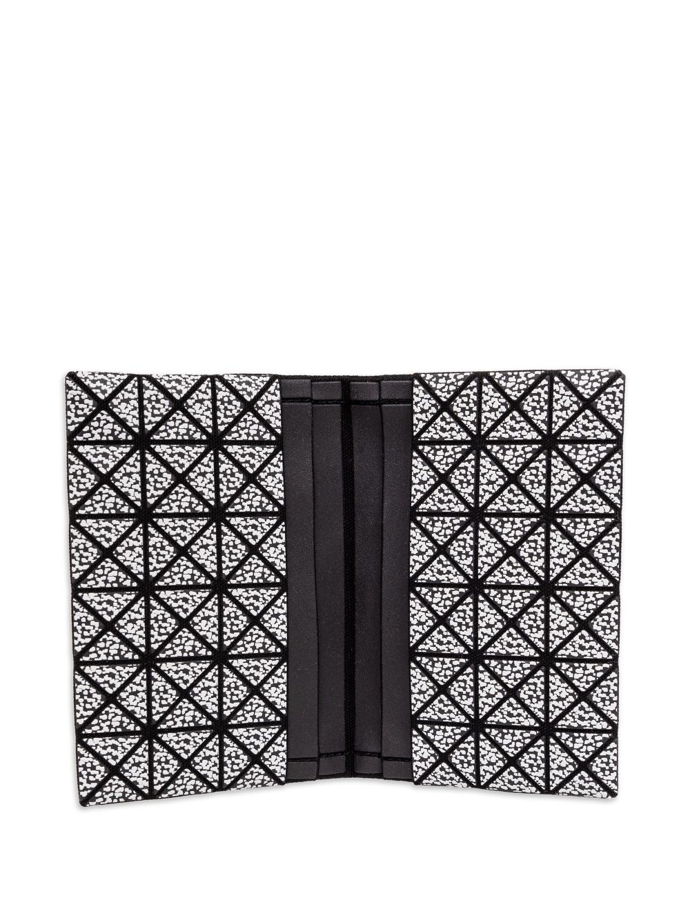 geometric-pattern cotton card case - 3