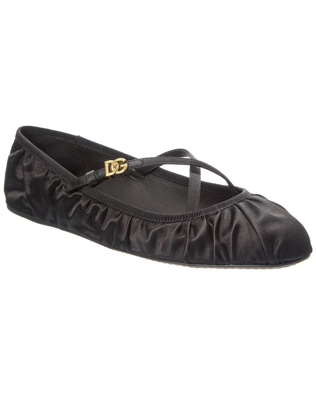 Dolce & Gabbana Logo Satin Flat - 1