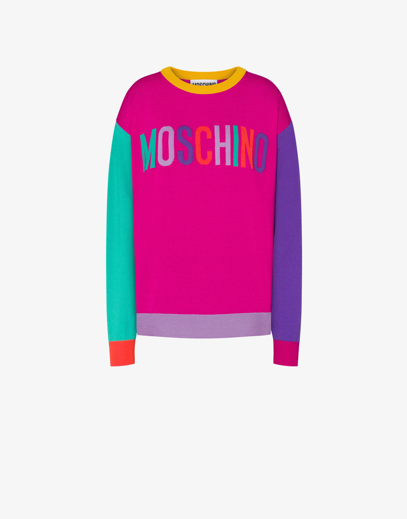 COLOUR BLOCK WOOL JUMPER 1