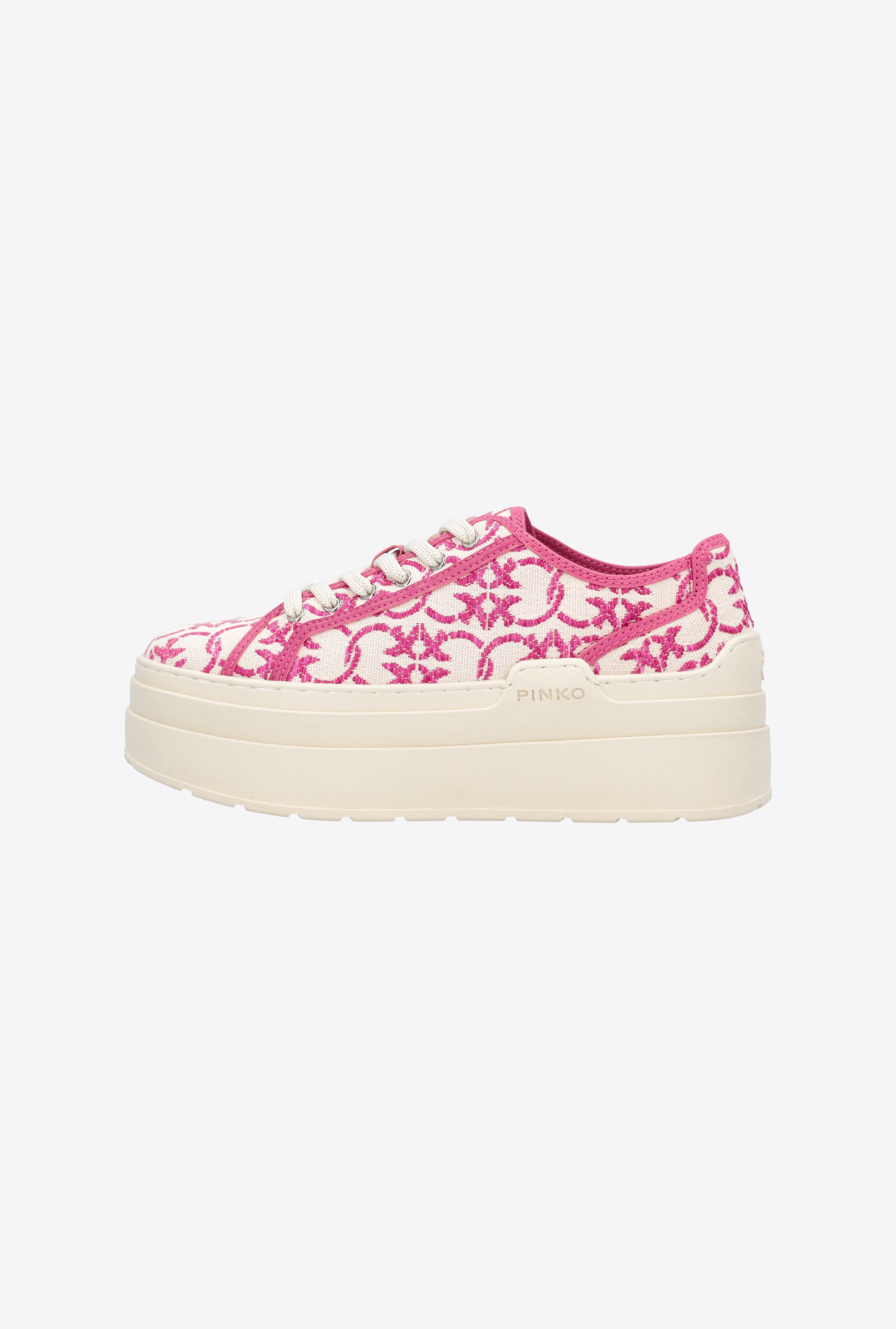 LOVE BIRDS MONOGRAM PLATFORM SNEAKERS - 5