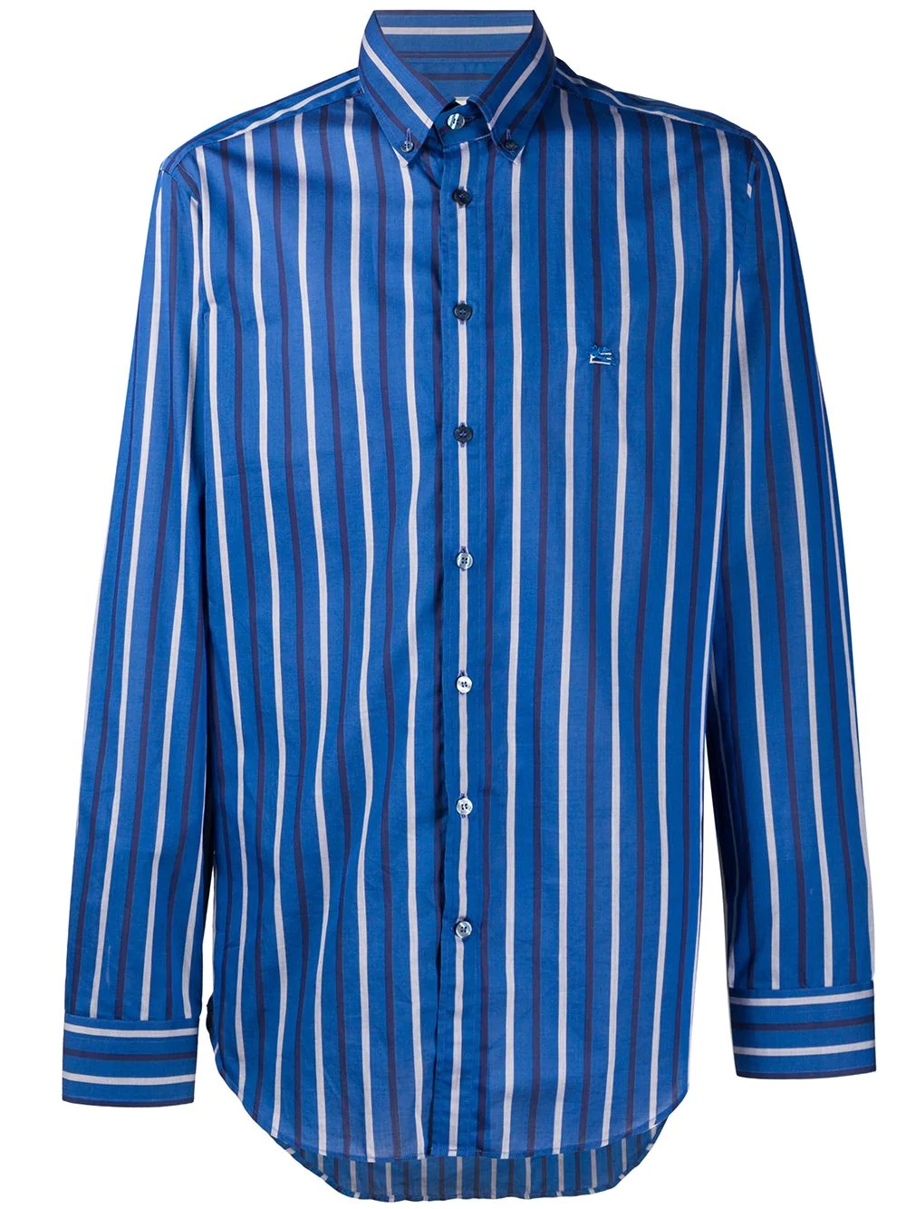 vertical stripe logo embroidered shirt - 1