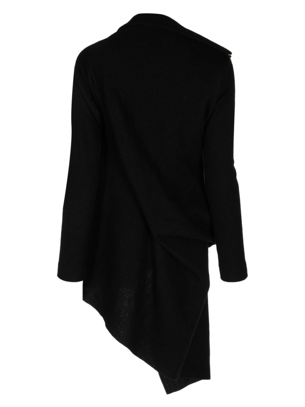 asymmetric-hem wool coat - 2