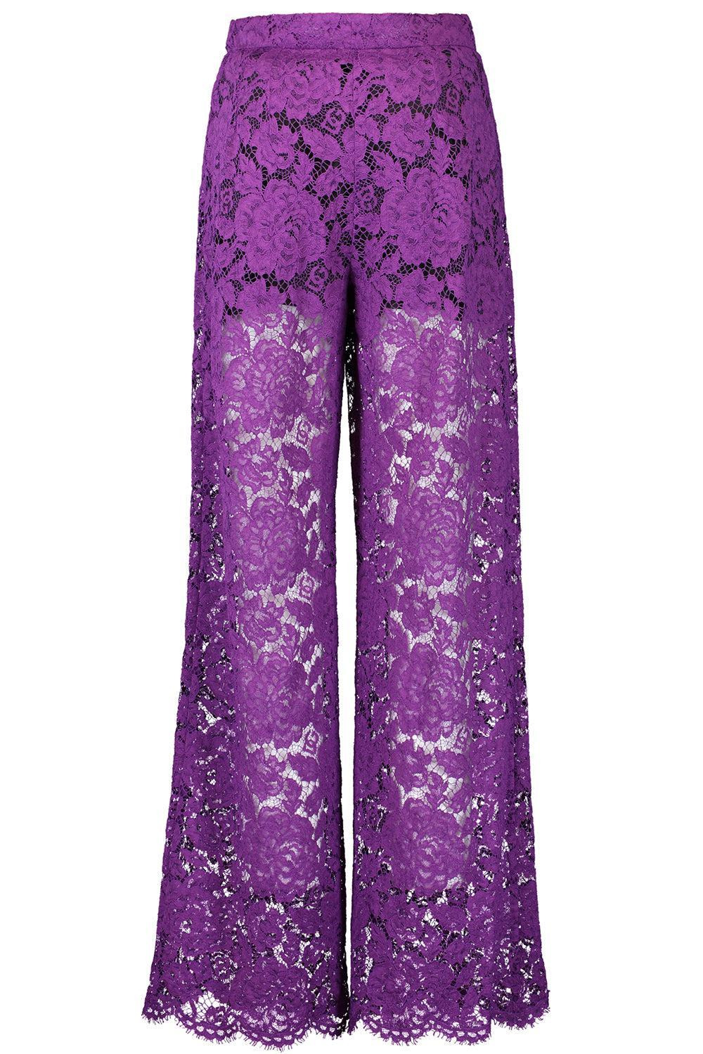 Flare Floral Logo Lace Pants - 5
