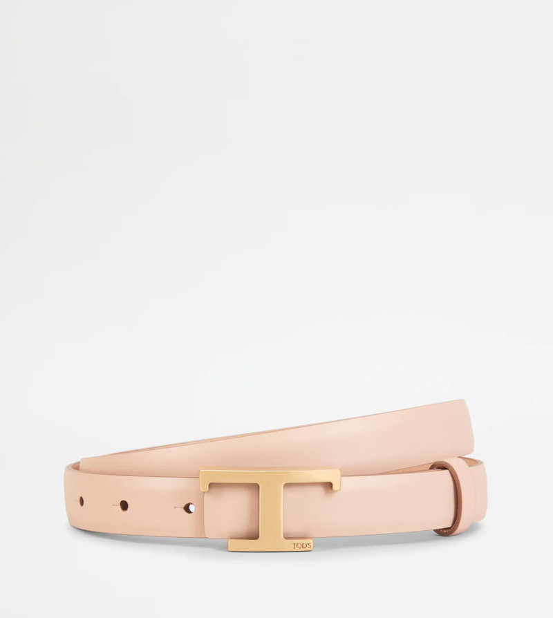 REVERSIBLE LEATHER BELT - PINK 1