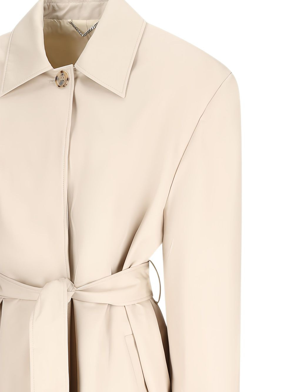 belted cotton coat - 3