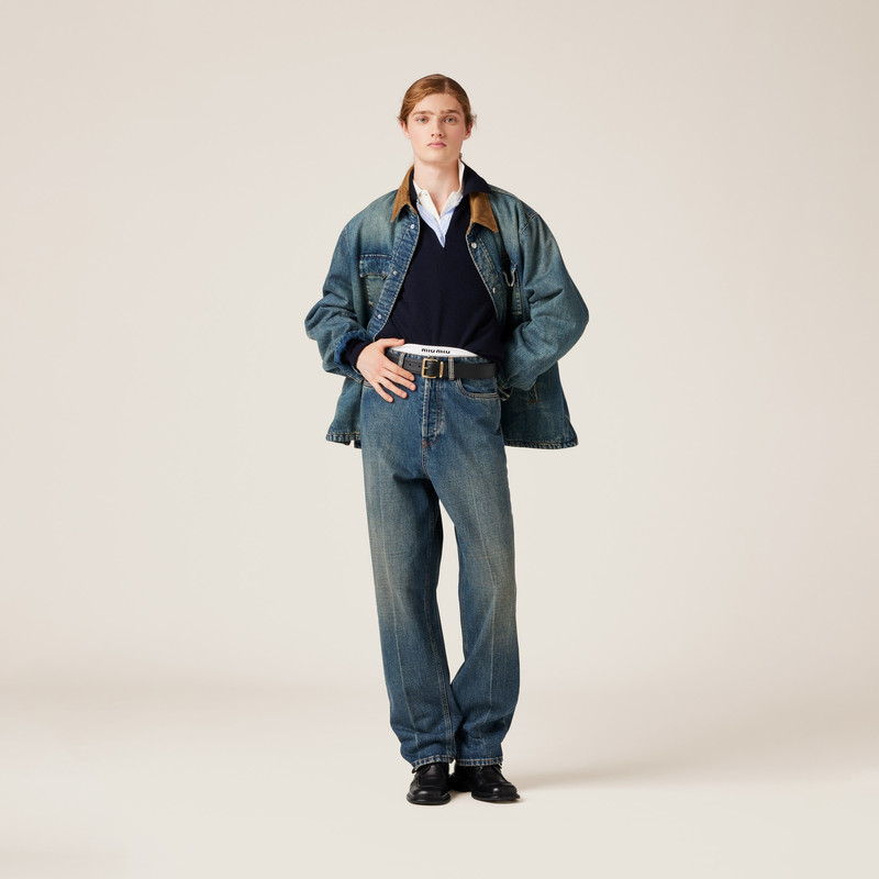 Miu Miu Denim five-pocket jeans outlook