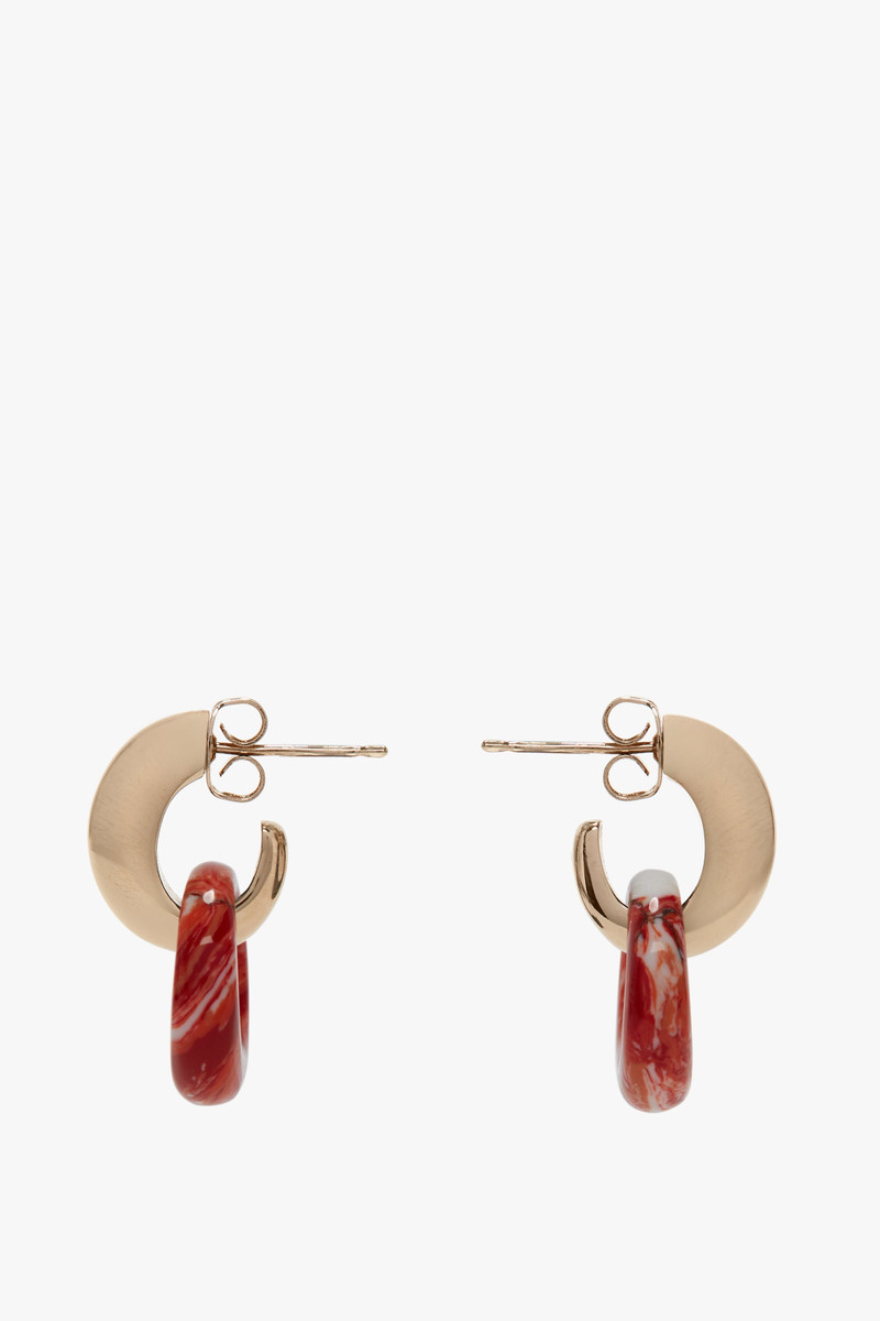 Exclusive Resin Pendant Earrings In Light Gold-Orange 1