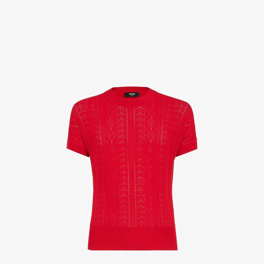 Red viscose T-shirt - 1