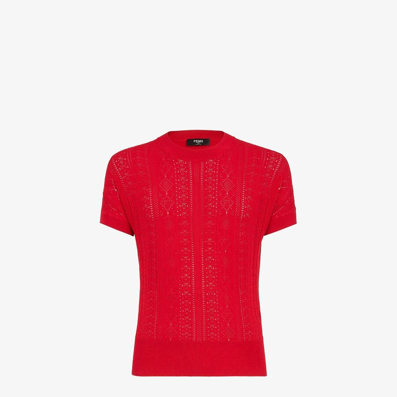 Red viscose T-shirt 1