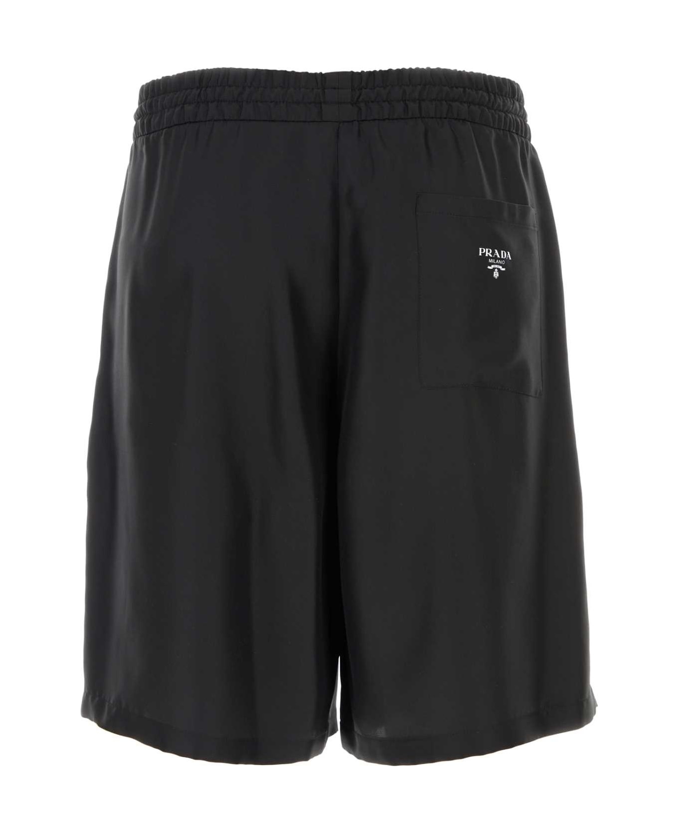 Black Twill Bermuda Shorts - 2