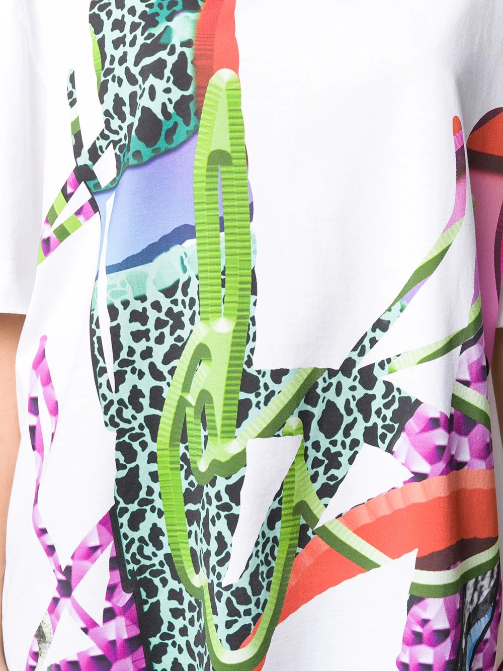 abstract print oversized T-shirt - 5