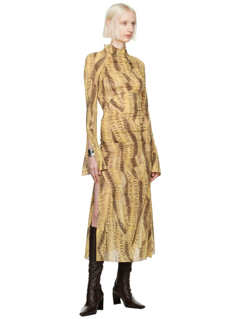 KNWLS Yellow Serpent Midi Dress outlook
