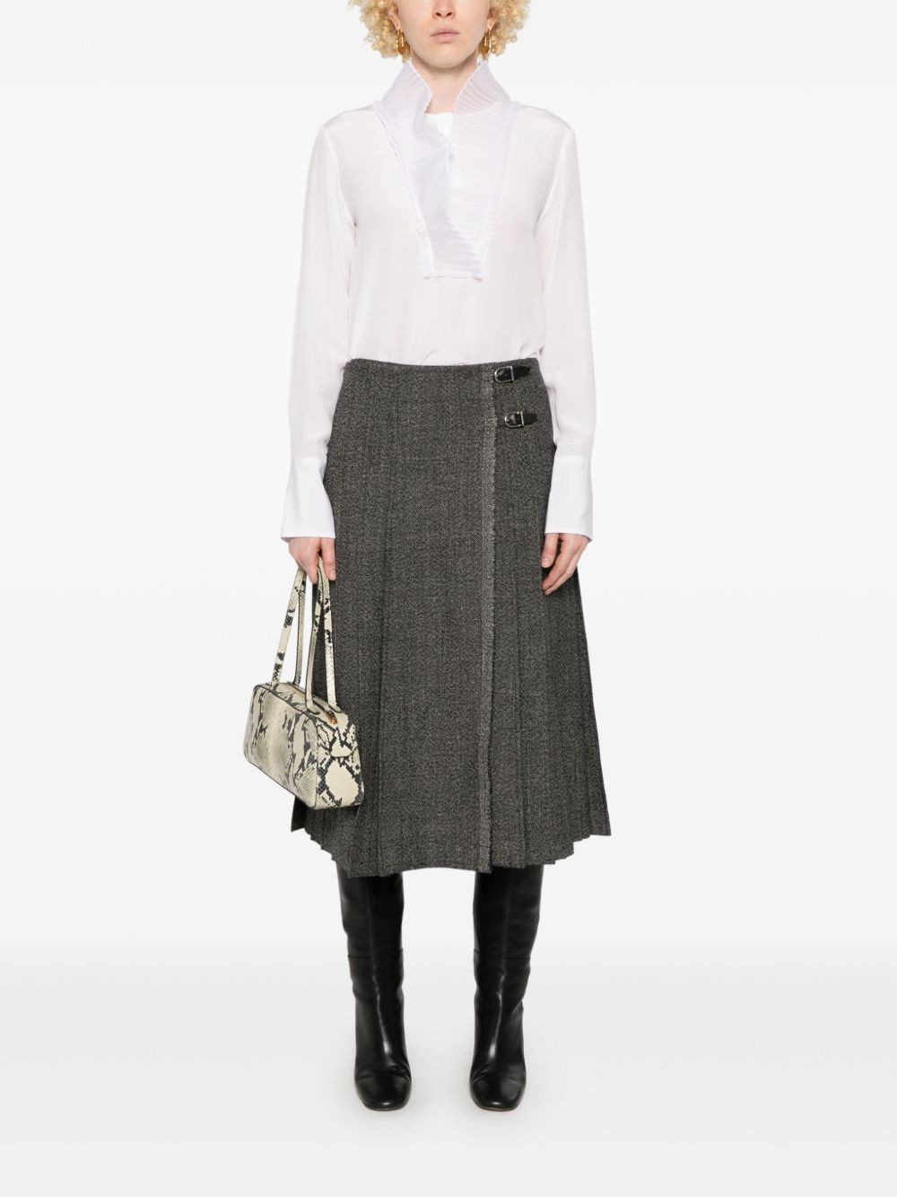 pleated midi skirt - 2