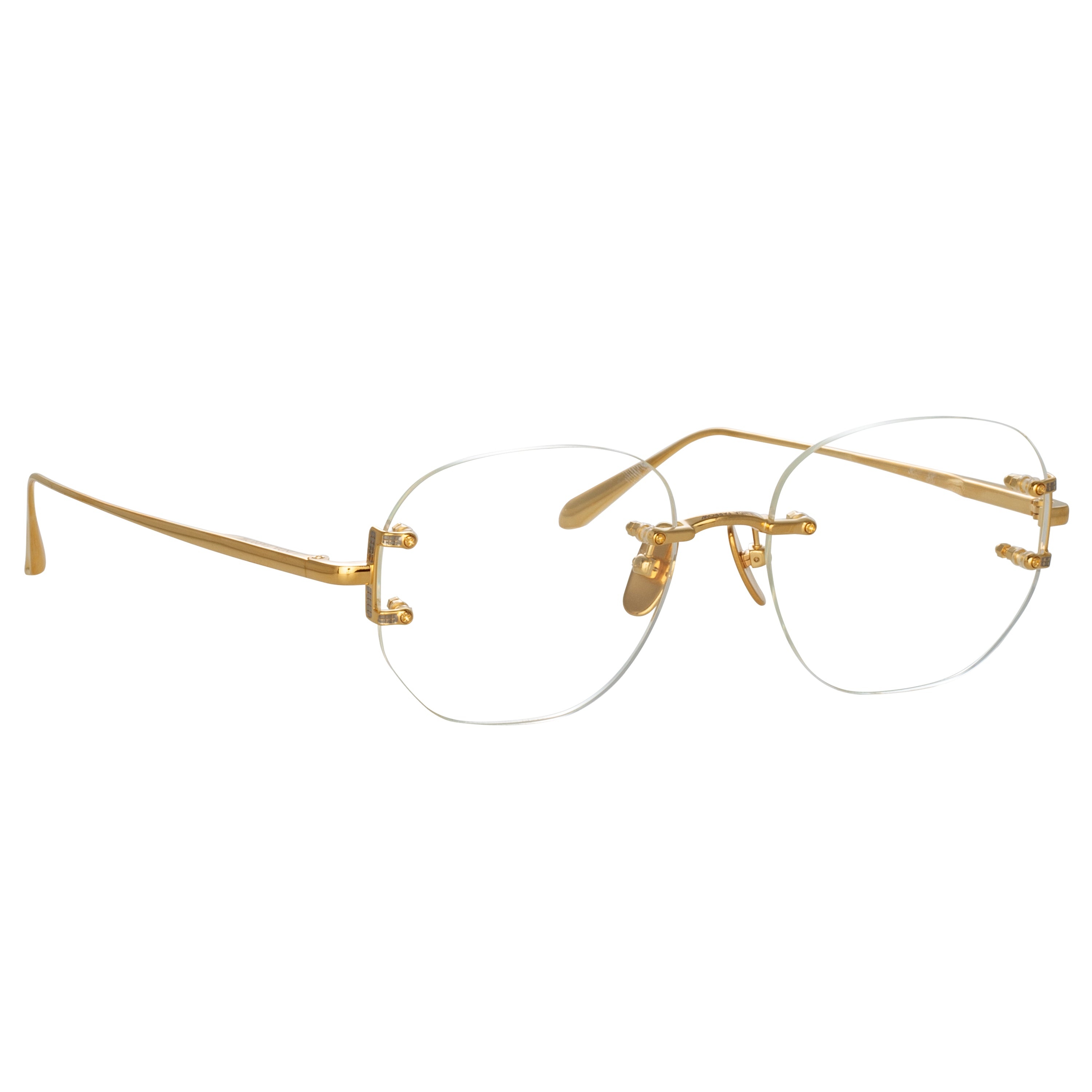 SANDOR ANGULAR OPTICAL FRAME IN YELLOW GOLD - 2