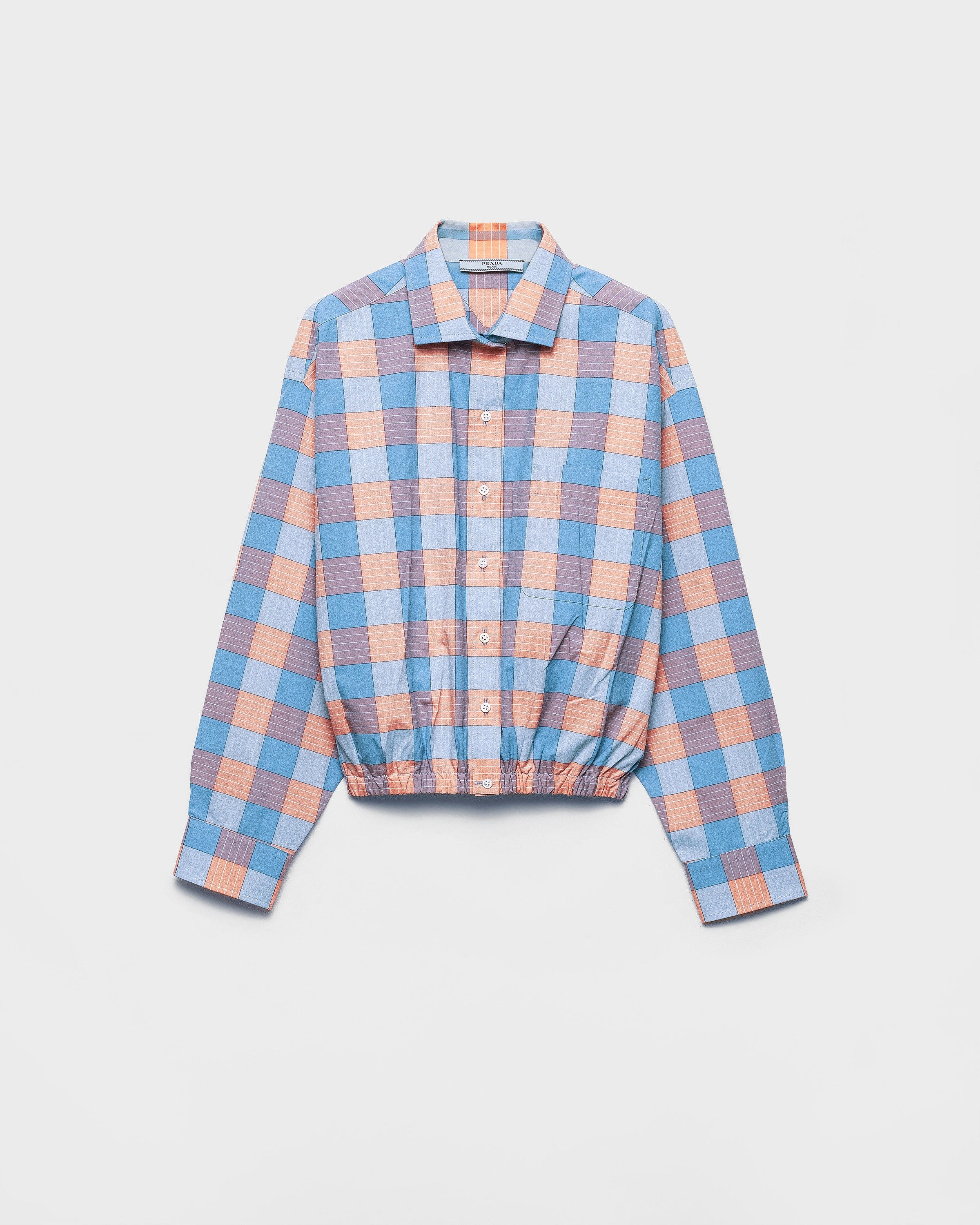 Checked poplin shirt - 1
