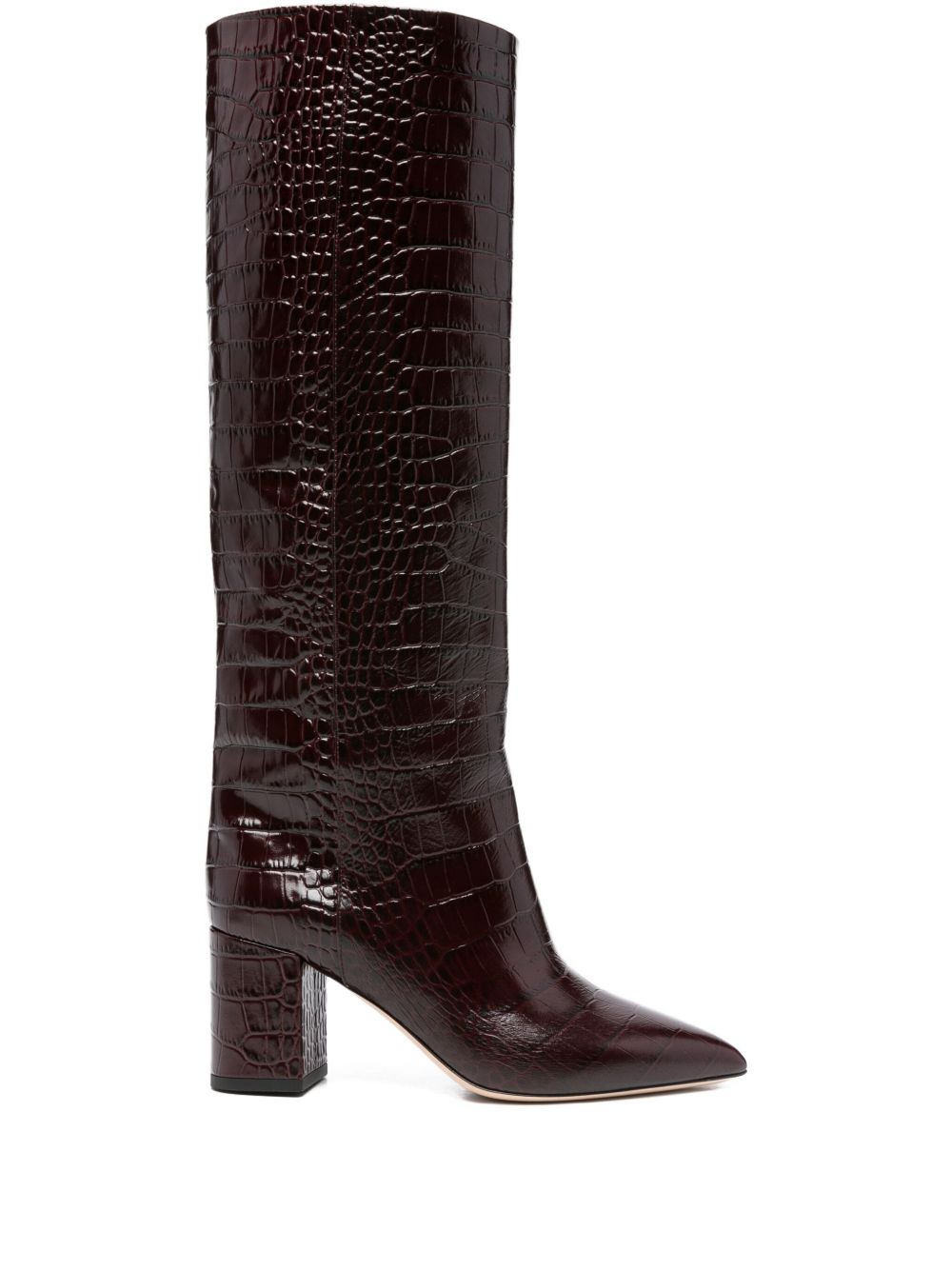 77mm high-heeled leather boots - 1