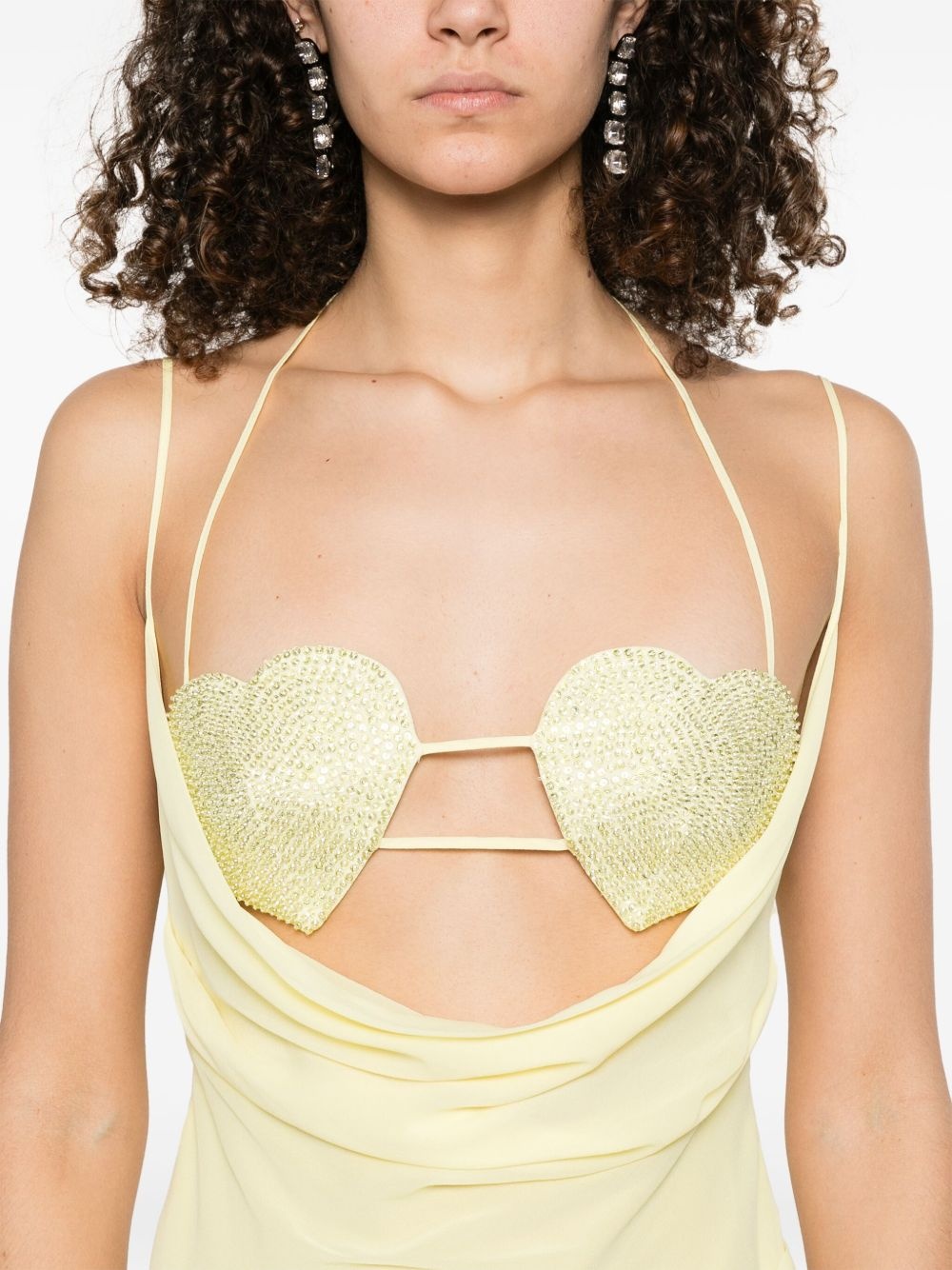 built-in bra georgette mini dress - 5