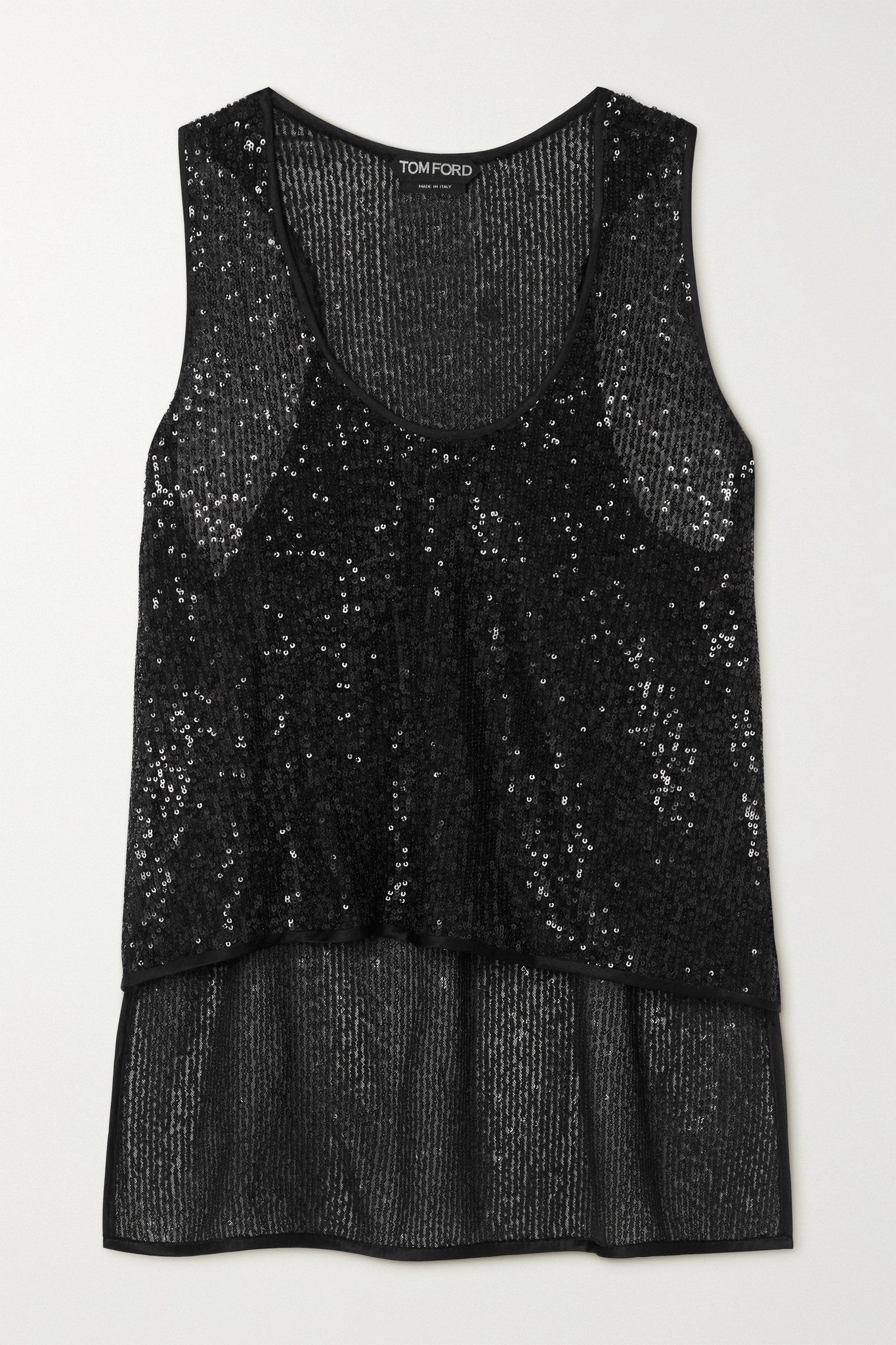 Sequined tulle tank - 1