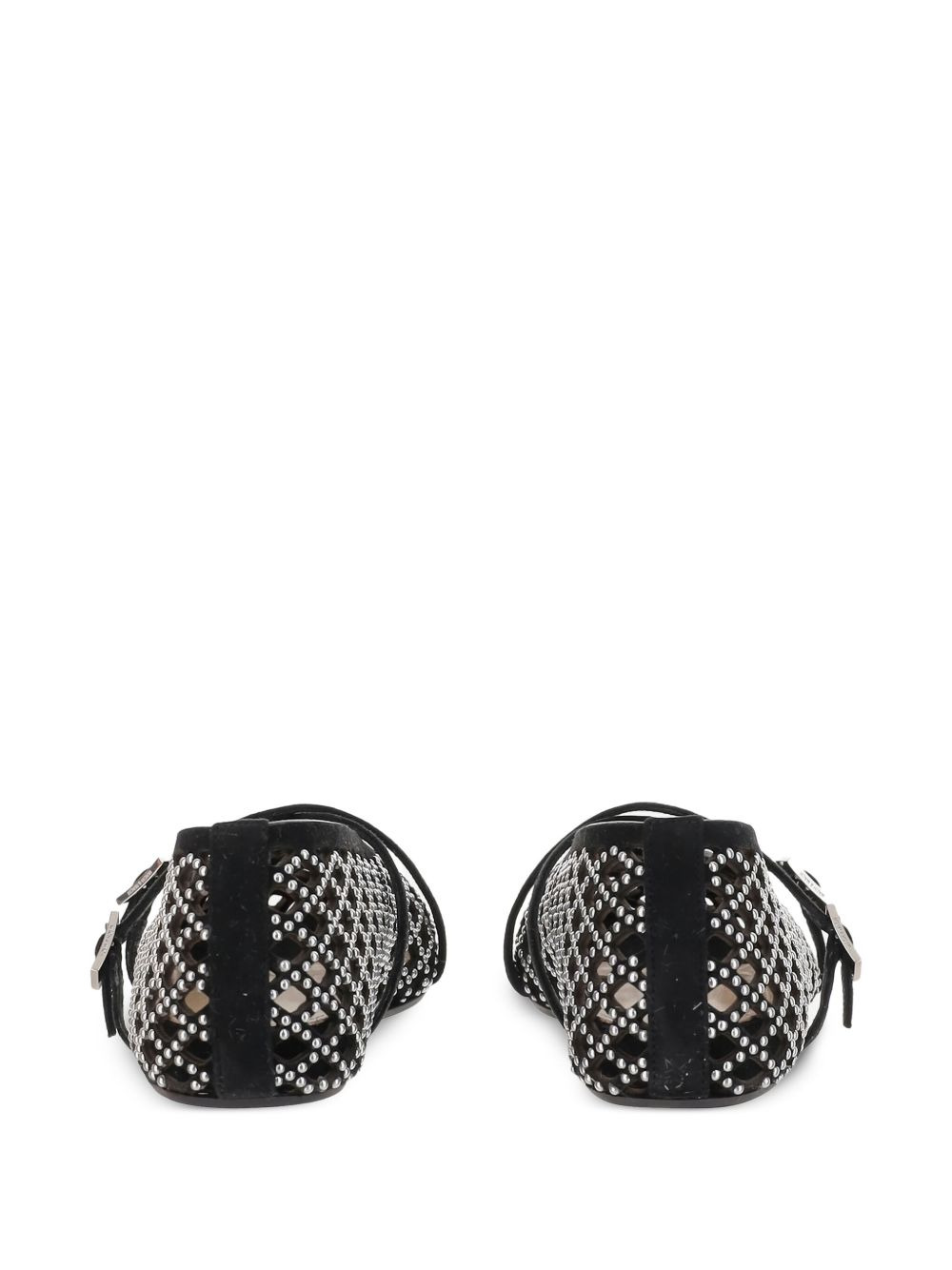 embellished leather ballet flats - 3