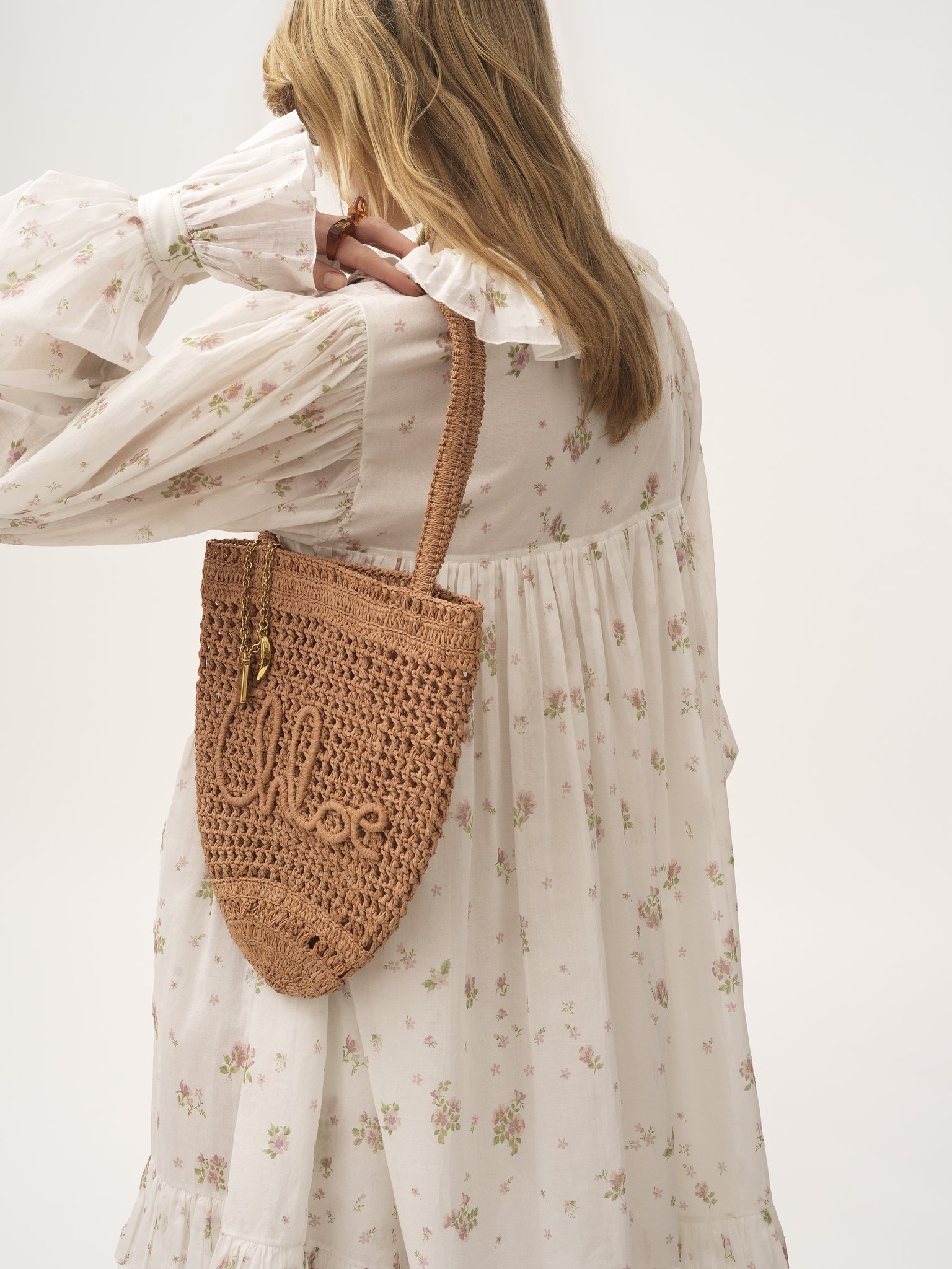 SMALL SUMMER BANANA TOTE BAG IN RAFFIA - 2