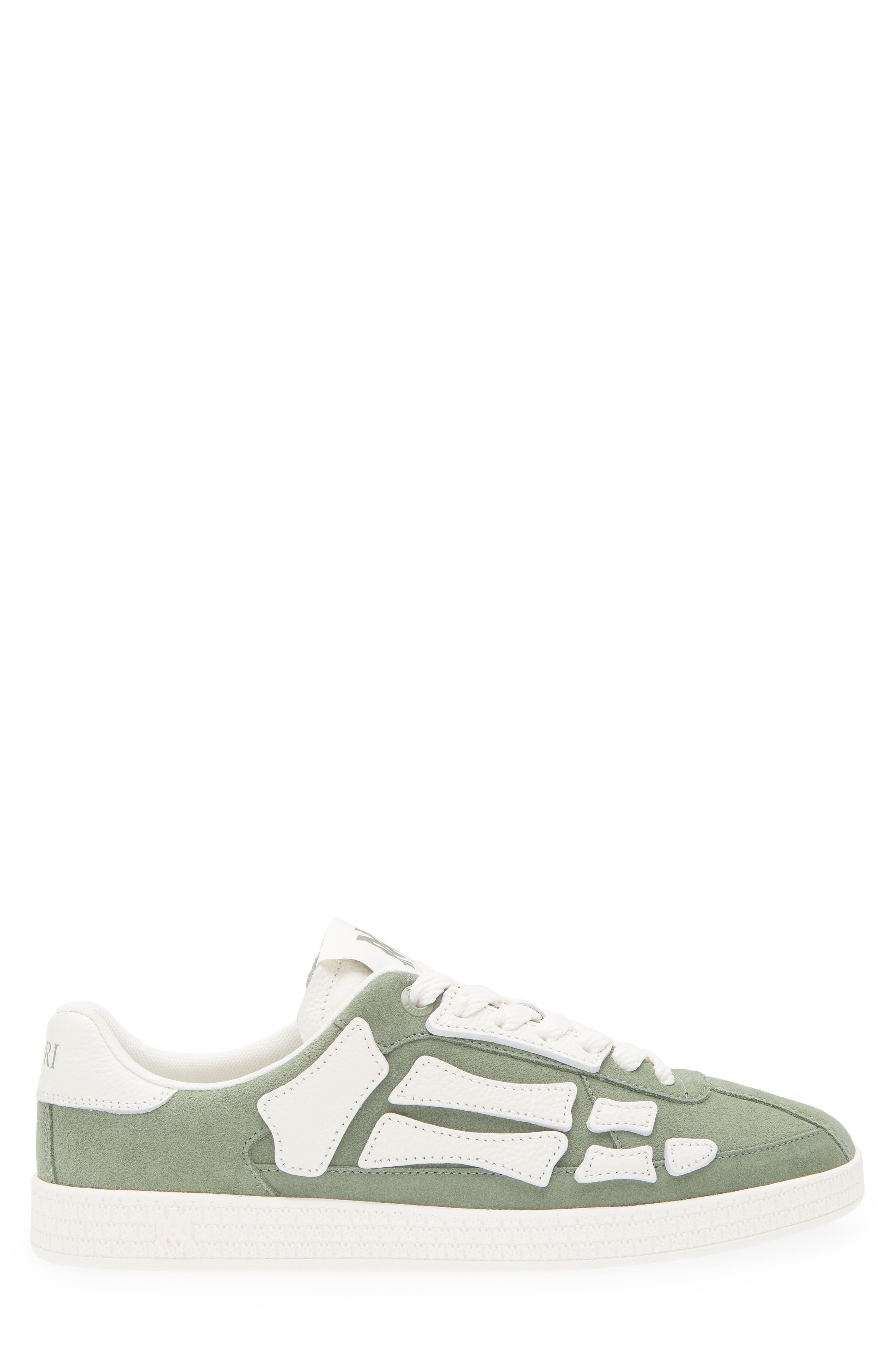 AMIRI Pacific Bones Suede Sneaker in Olive at Nordstrom - 3