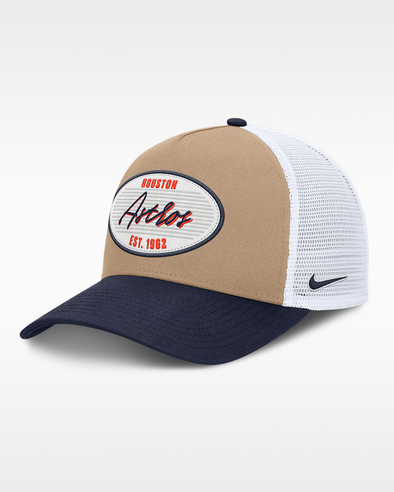 Houston Astros Rise Men's Nike MLB A-Frame Trucker Adjustable Hat 1