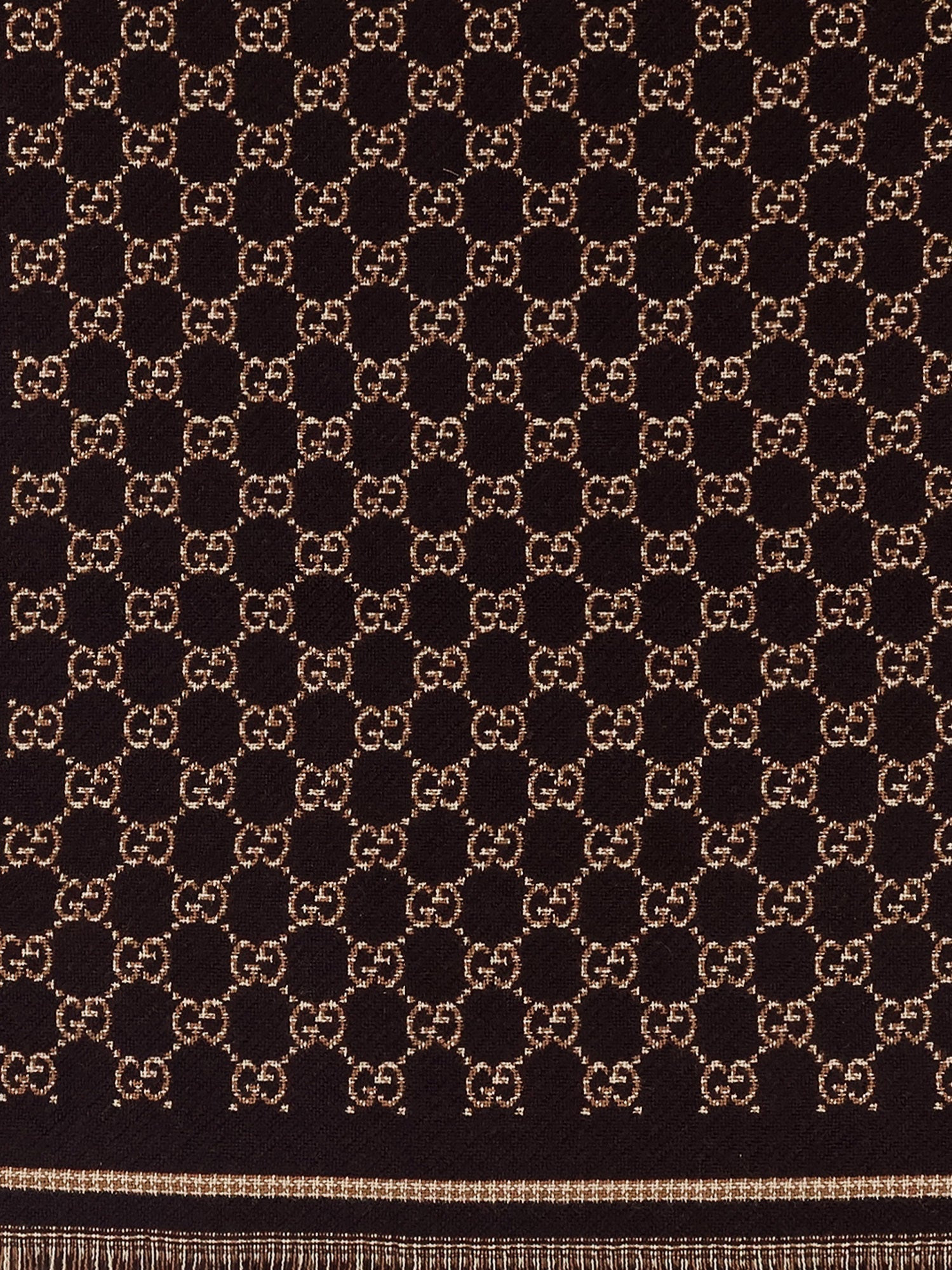 Gucci Men Wool Gg Scarf - 2