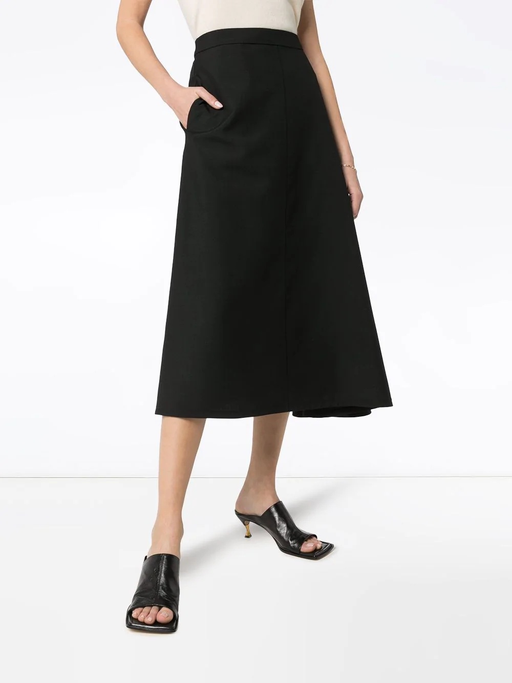 Mia wrap-front midi skirt - 3