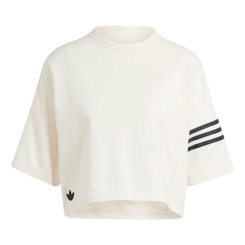 (WMNS) adidas Adicolor Neuclassics T-shirt Asia Sizing 'Beige' IM1830 - 1