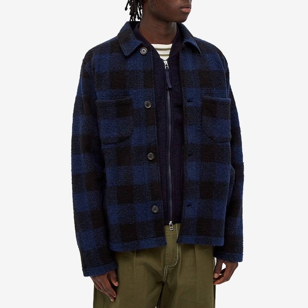 Universal Works Check Wool Fleece Lumber Jacket - 5