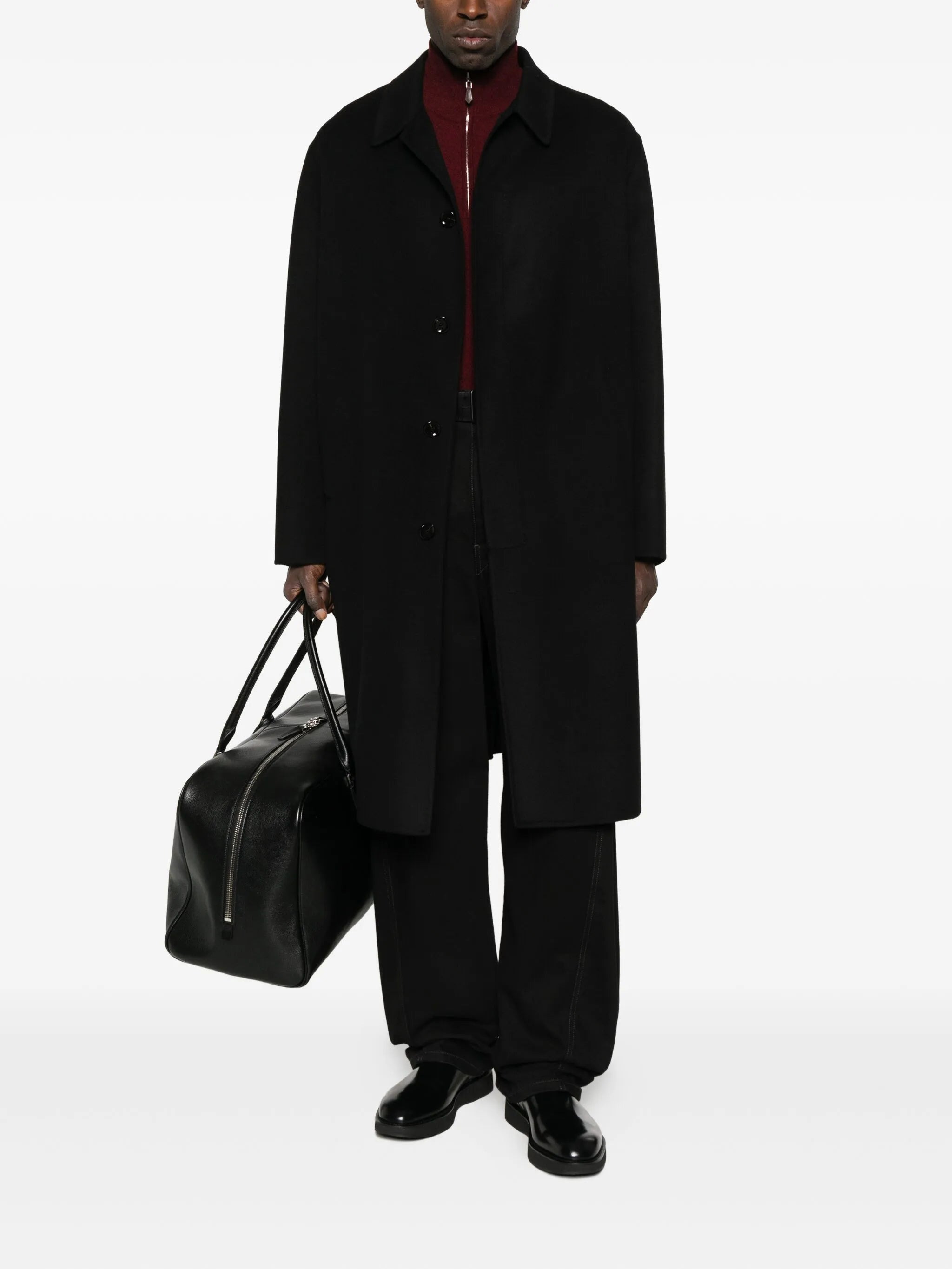 Lardini Classic-collar Button Coat - 2