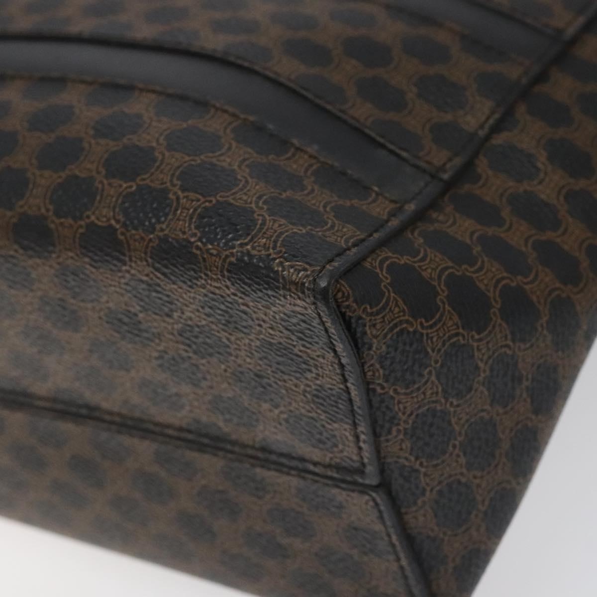 CELINE Macadam Canvas Hand Bag Pvc Leather Black - 15