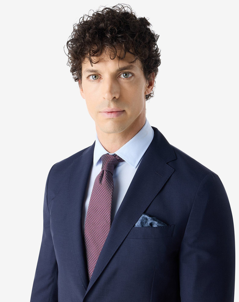 CORNELIANI Burgundy pure silk tie outlook