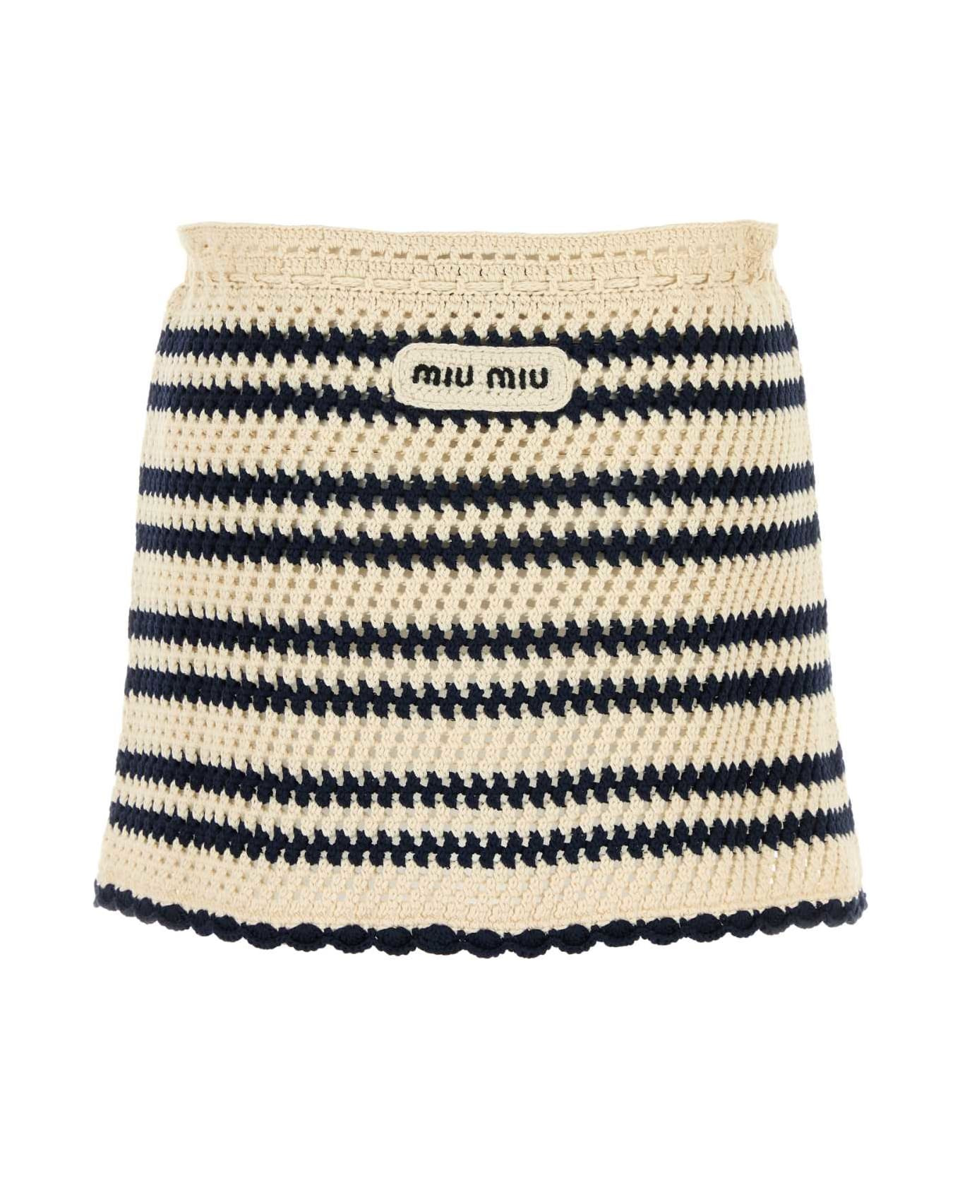Two-tone Crochet Mini Skirt - 2