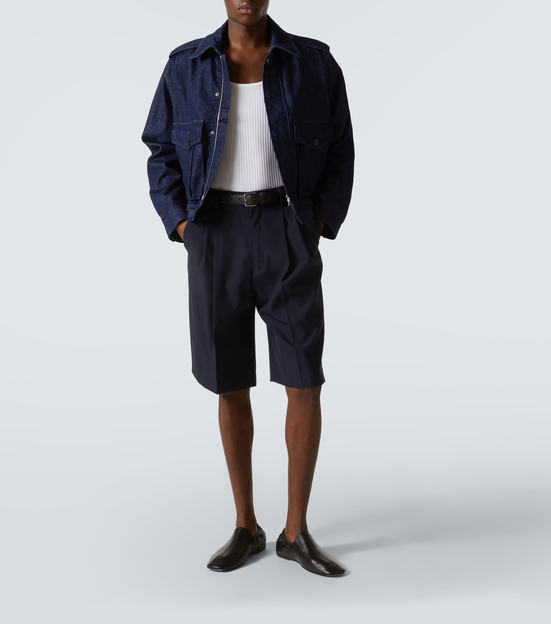 High-rise wool shorts - 2
