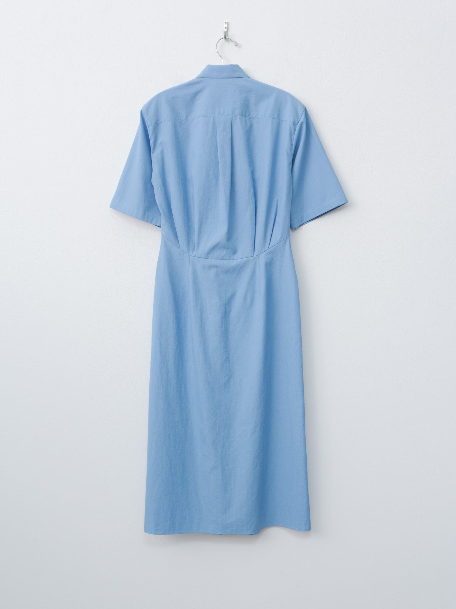 Washed Finx Twill Shirt Dress - Blue - 7