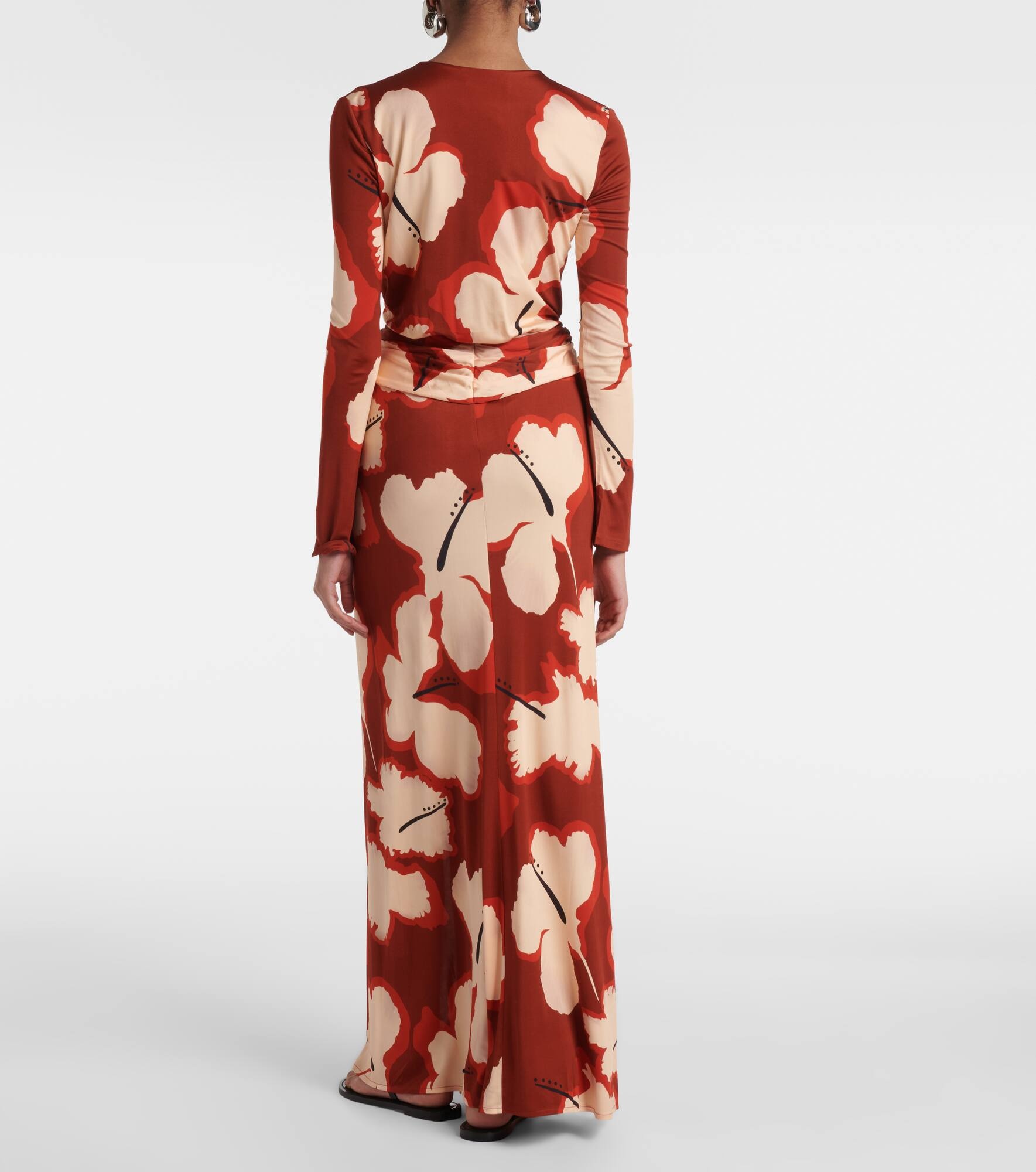 Floral jersey maxi dress - 3