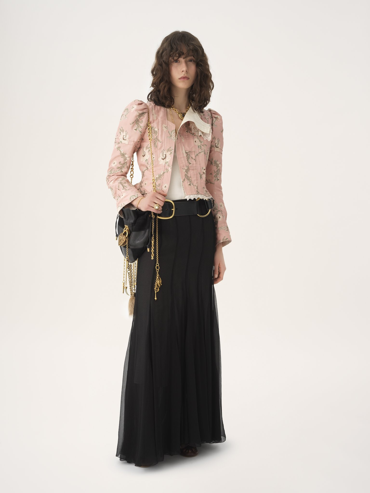 FLUID MAXI SKIRT IN SILK MOUSSELINE - 4
