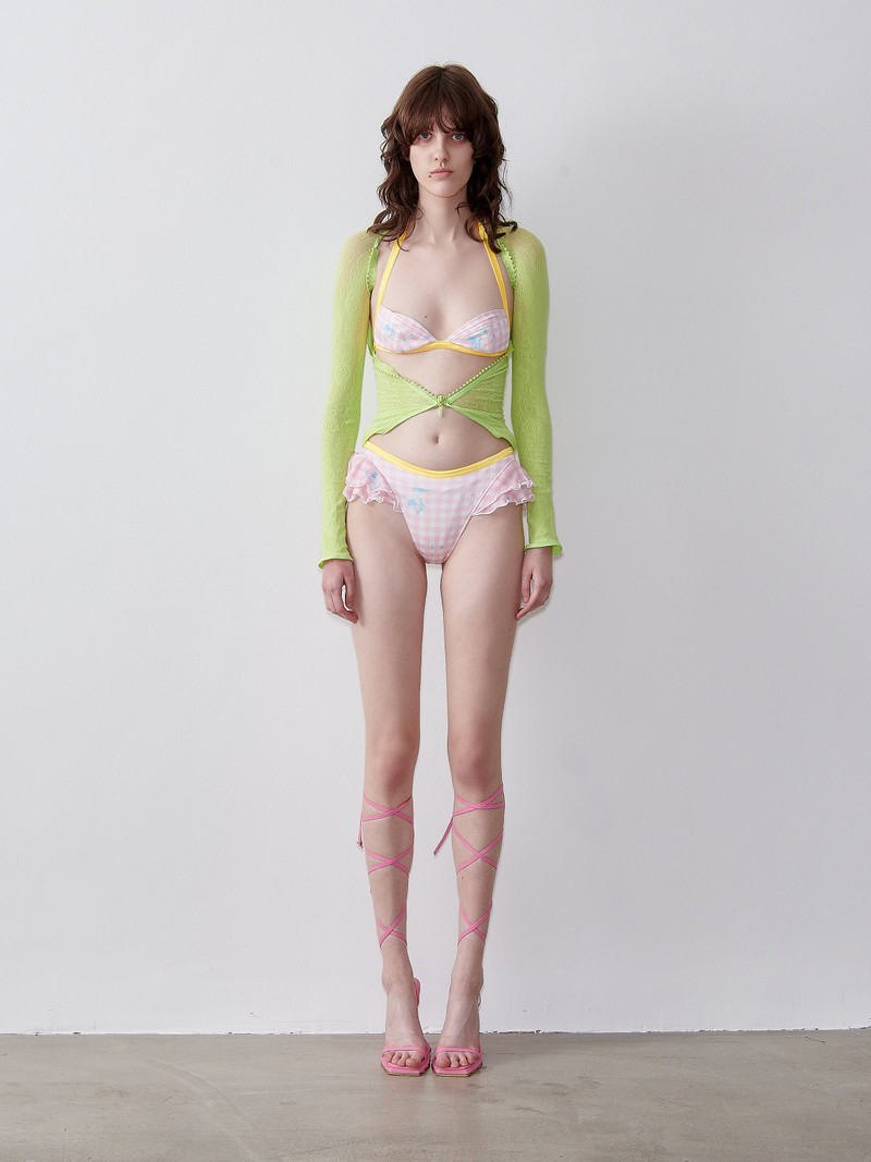 POSTER GIRL DENISE BIKINI TOP PINK GINGHAM outlook