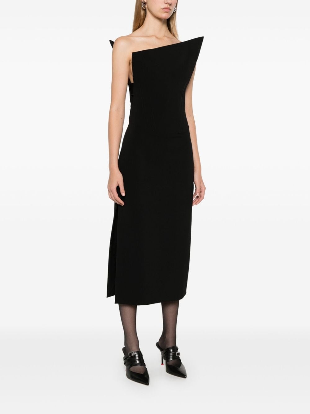 asymmetric midi dress - 3