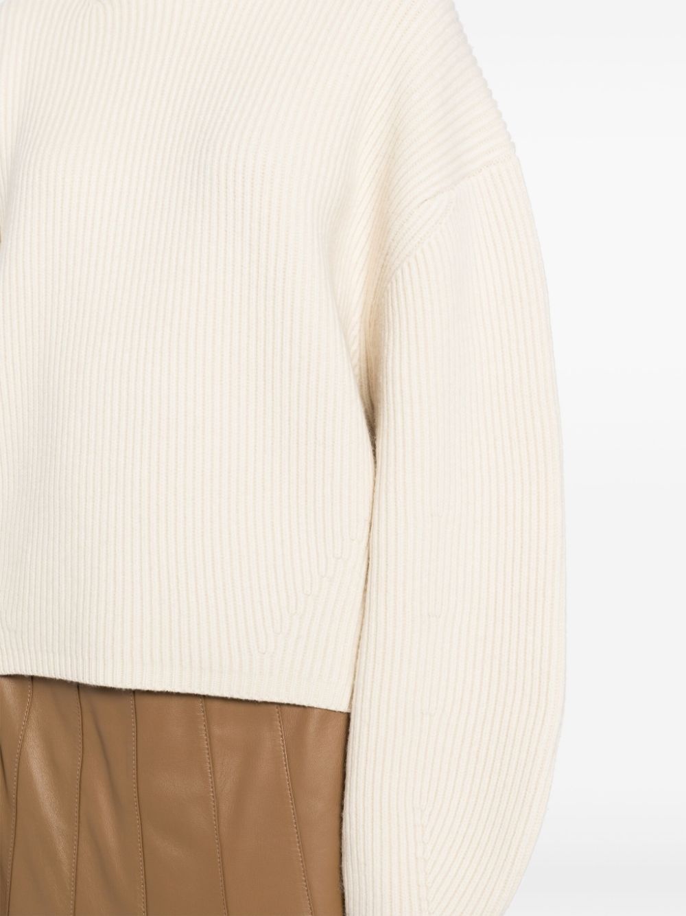 ribbed turtleneck top - 5