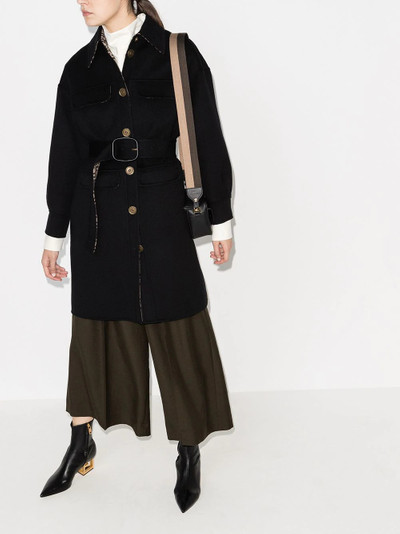 FENDI belted single-breasted coat outlook