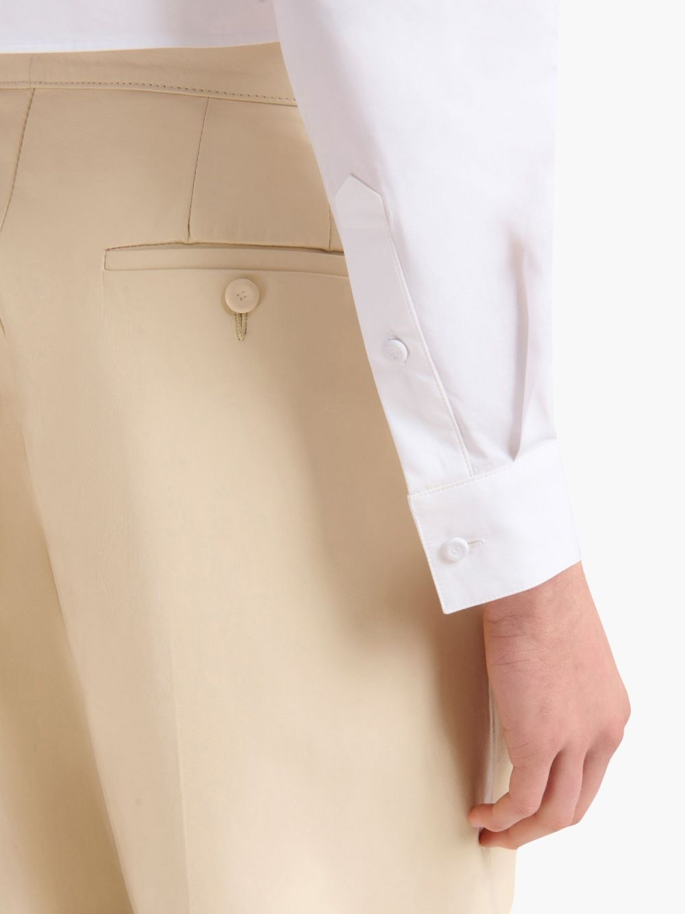 pleated wide-leg trousers - 4