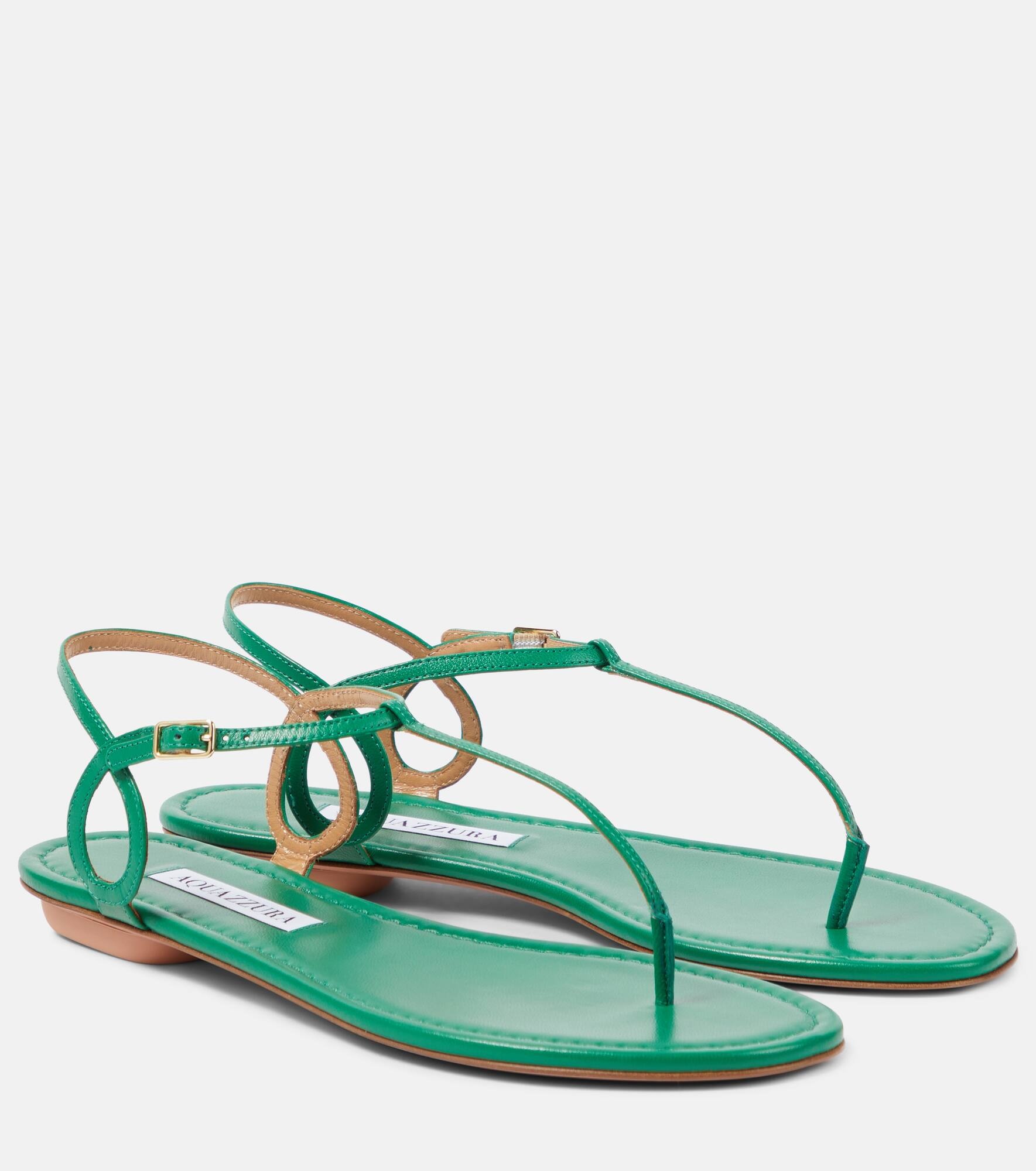 Almost Bare leather thong sandals - 1